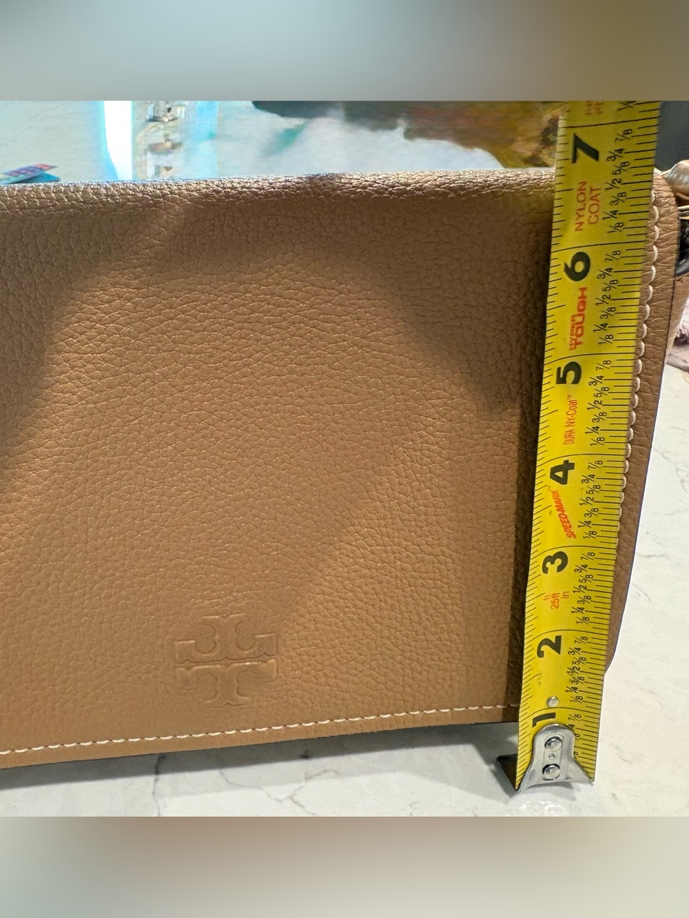 Tory Burch Tan Leather Crossbody Bag with Removable Coin Pouch - Picture 11 of 11